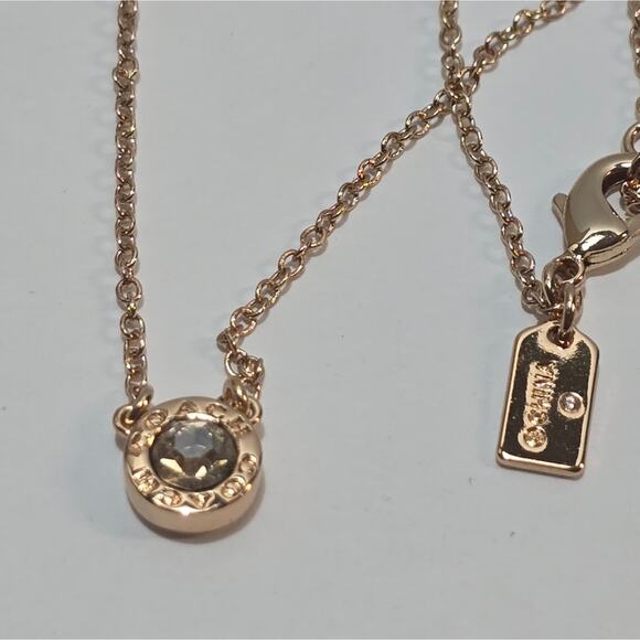 Coach‎ Rose Gold Pendant Necklace - Picture 2 of 5